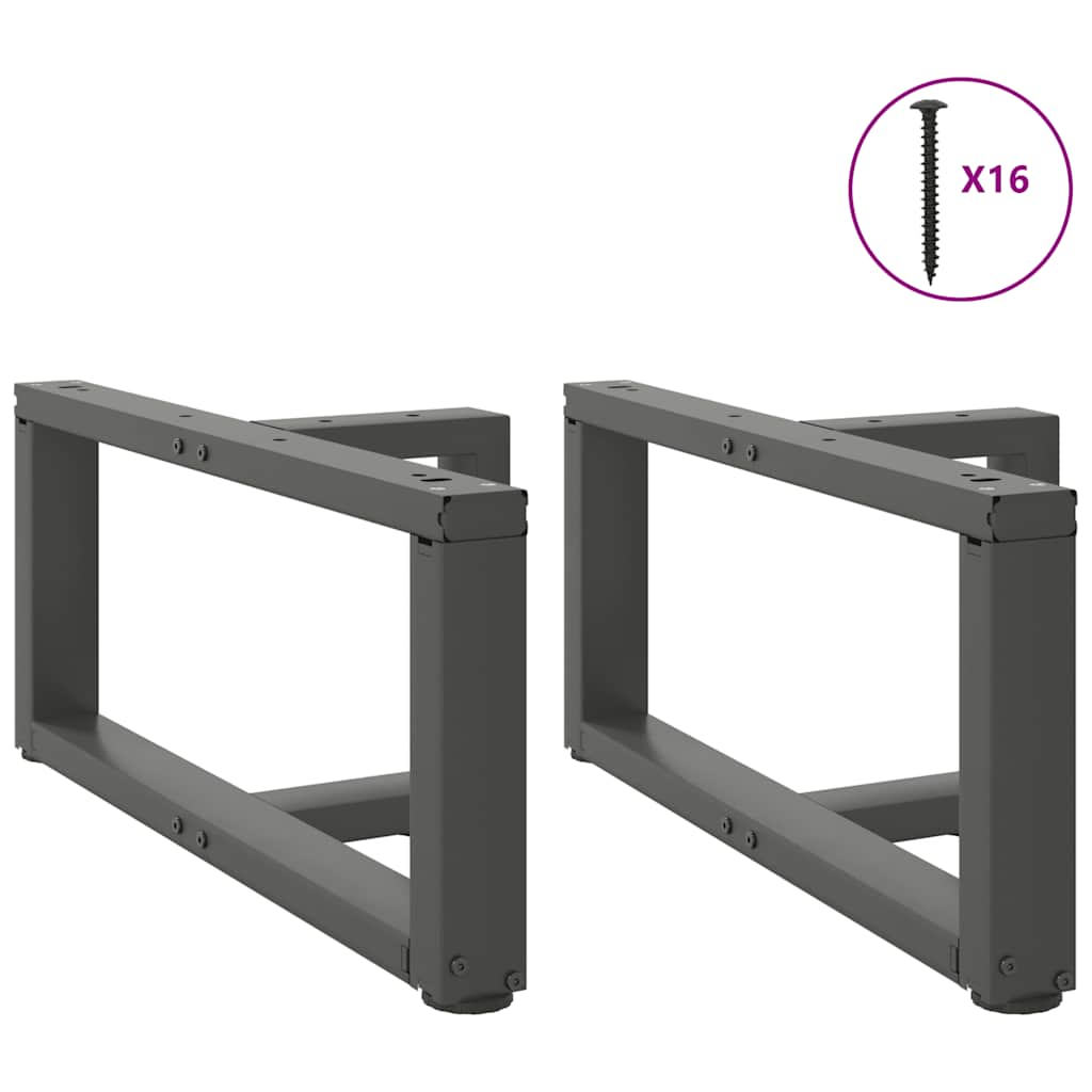 Pieds de table basse forme de T 2pcs anthracite 70x25x(30-31)cm Pieds de table vidaXL   