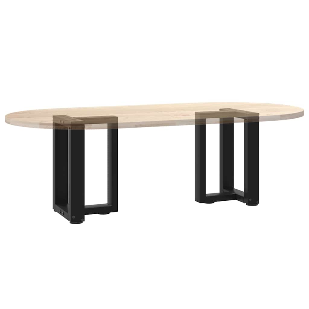 Pieds de table basse forme de T 2pcs noir 38x25x(42-43)cm acier Pieds de table vidaXL   