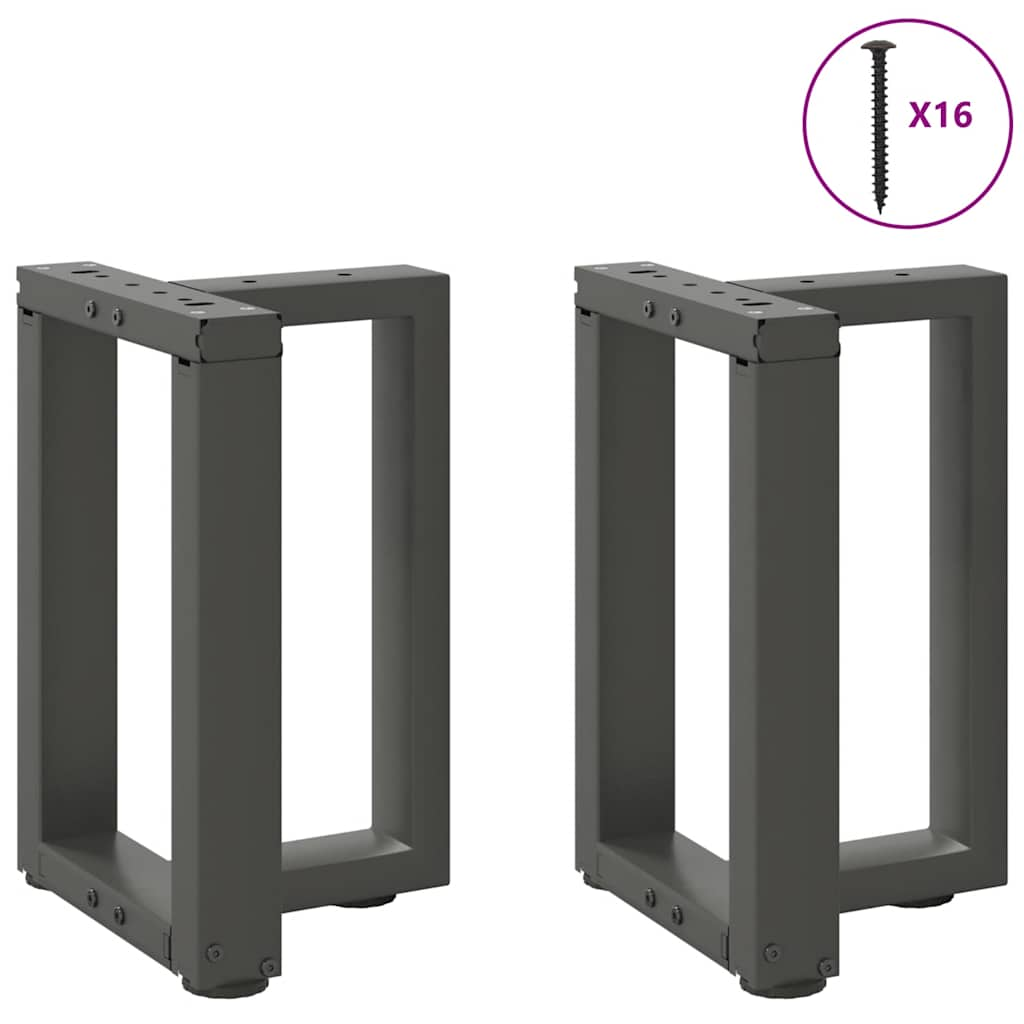 Pieds de table basse forme de T 2pcs anthracite 38x25x(42-43)cm Pieds de table vidaXL