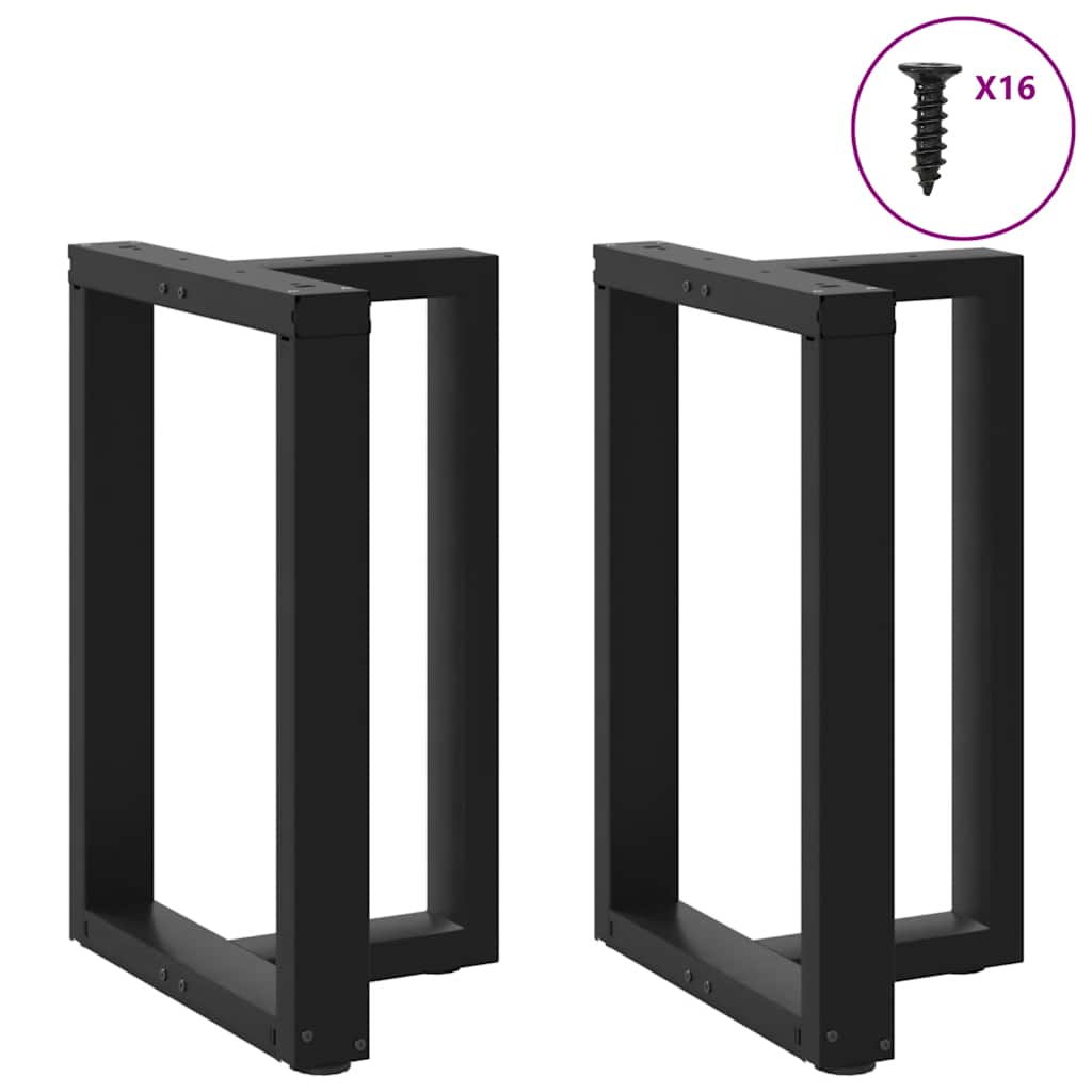 Pieds de table à manger forme de T 2 pcs noir 50x35x(72-73) cm Pieds de table vidaXL   