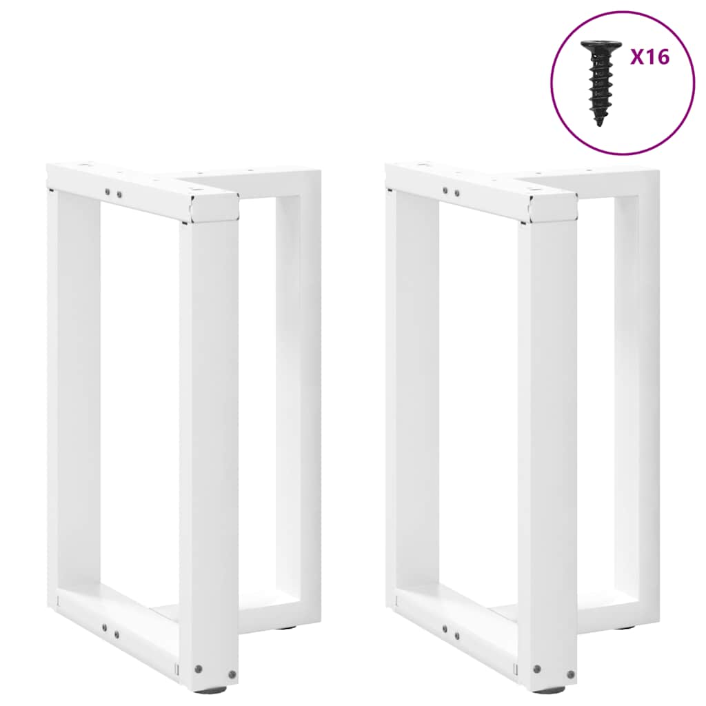 Pieds de table à manger forme de T 2 pcs blanc 50x35x(72-73) cm Pieds de table vidaXL