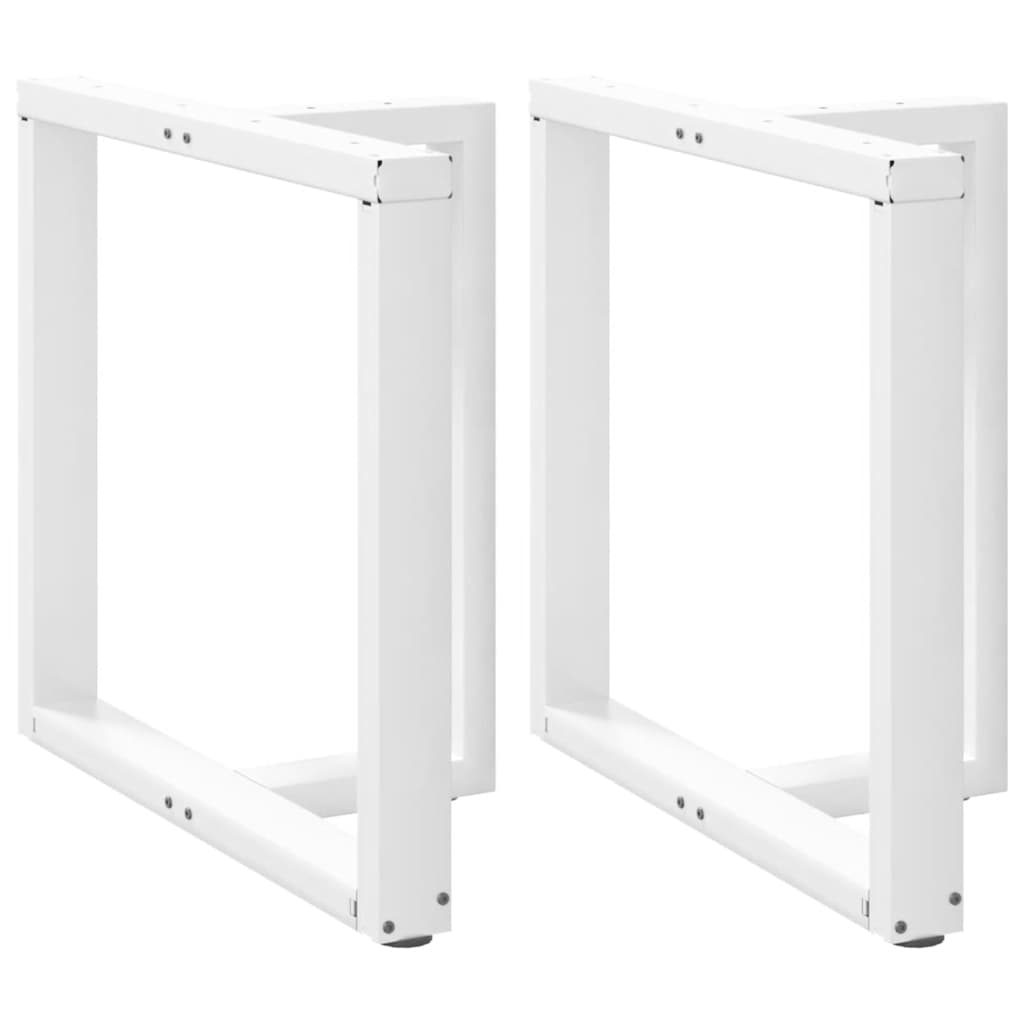 Pieds de table à manger forme de T 2 pcs blanc 70x35x(72-73) cm Pieds de table vidaXL