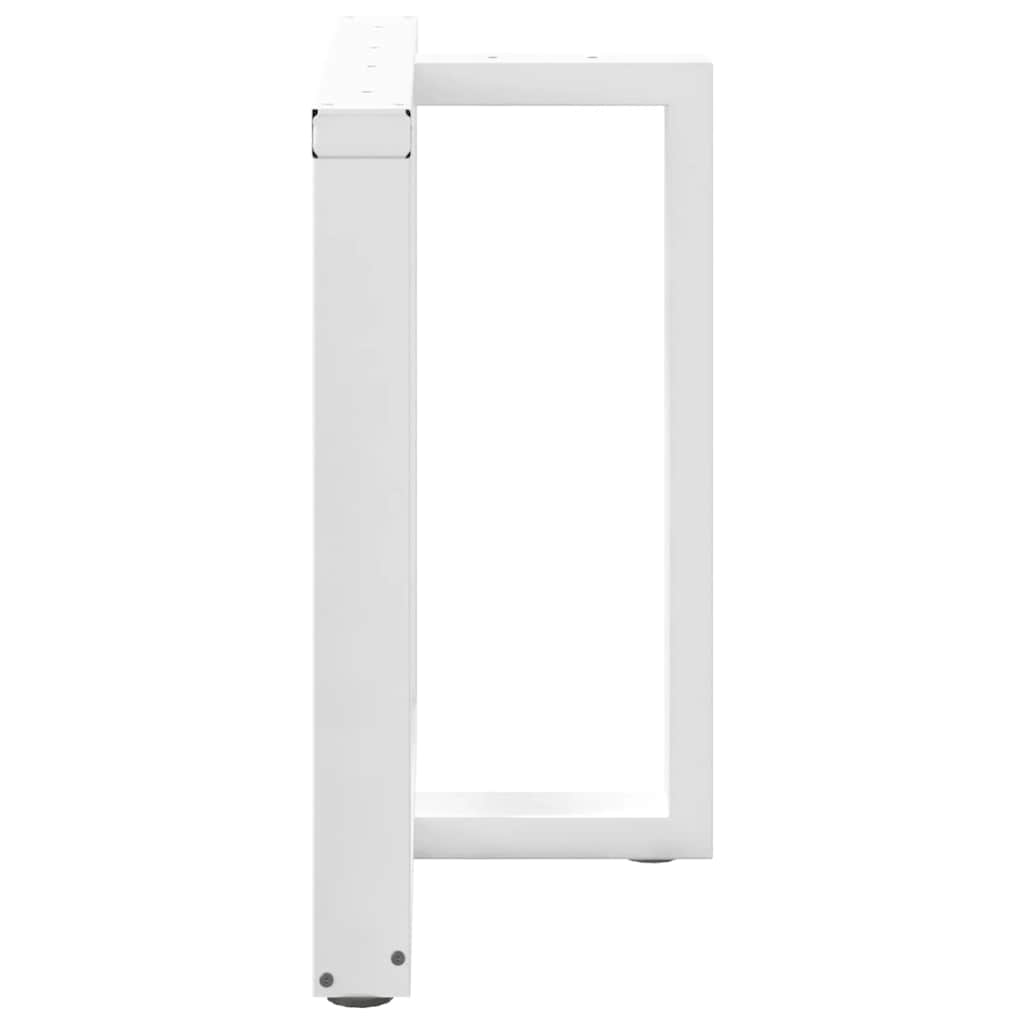 Pieds de table à manger forme de T 2 pcs blanc 70x35x(72-73) cm Pieds de table vidaXL