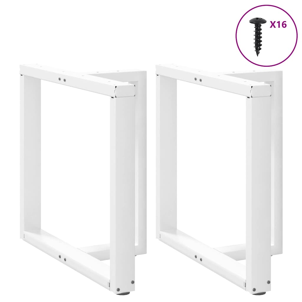 Pieds de table à manger forme de T 2 pcs blanc 80x35x(72-73) cm Pieds de table vidaXL