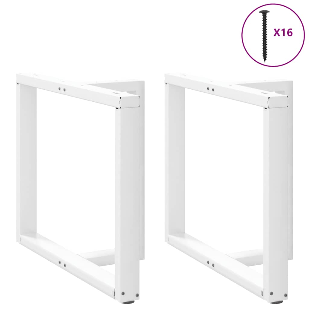 Pieds de table à manger forme de T 2 pcs blanc 90x35x(72-73) cm Pieds de table vidaXL