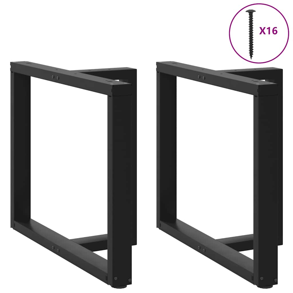 Pieds de table à manger forme de T 2 pcs noir 100x35x(72-73) cm Pieds de table vidaXL   