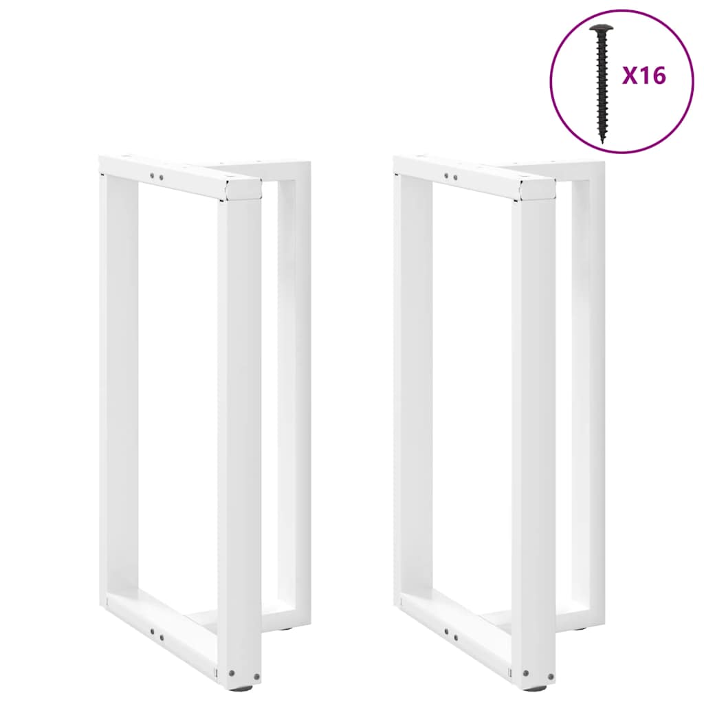 Pieds de table de bar forme de T 2 pcs blanc 60x35x(101-102) cm Pieds de table vidaXL