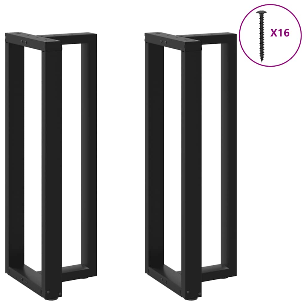 Pieds de table de bar forme de T 2 pcs noir 40x35x(111-112) cm Pieds de table vidaXL   