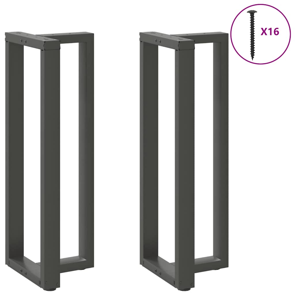 Pieds de table de bar forme de T 2 pcs anthracite acier Pieds de table vidaXL   