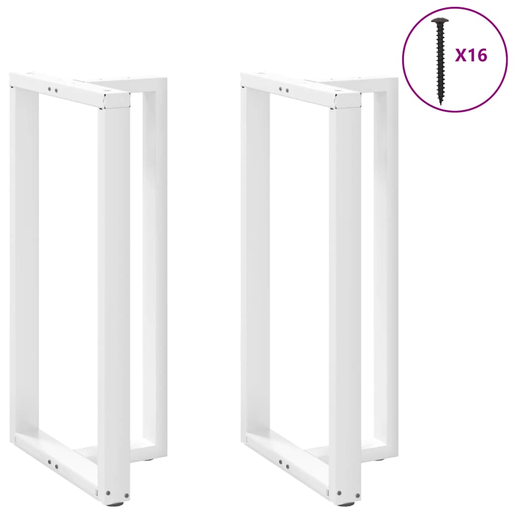 Pieds de table de bar forme de T 2 pcs blanc 60x35x(111-112) cm Pieds de table vidaXL