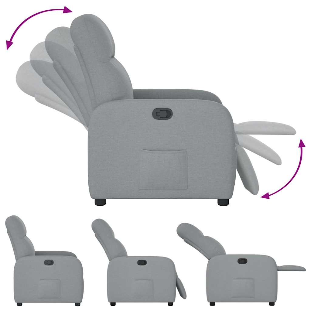 Fauteuil inclinable Gris clair Tissu - Xios Store SNC