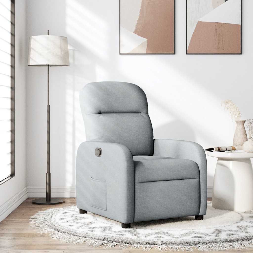 Fauteuil inclinable Gris clair Tissu - Xios Store SNC