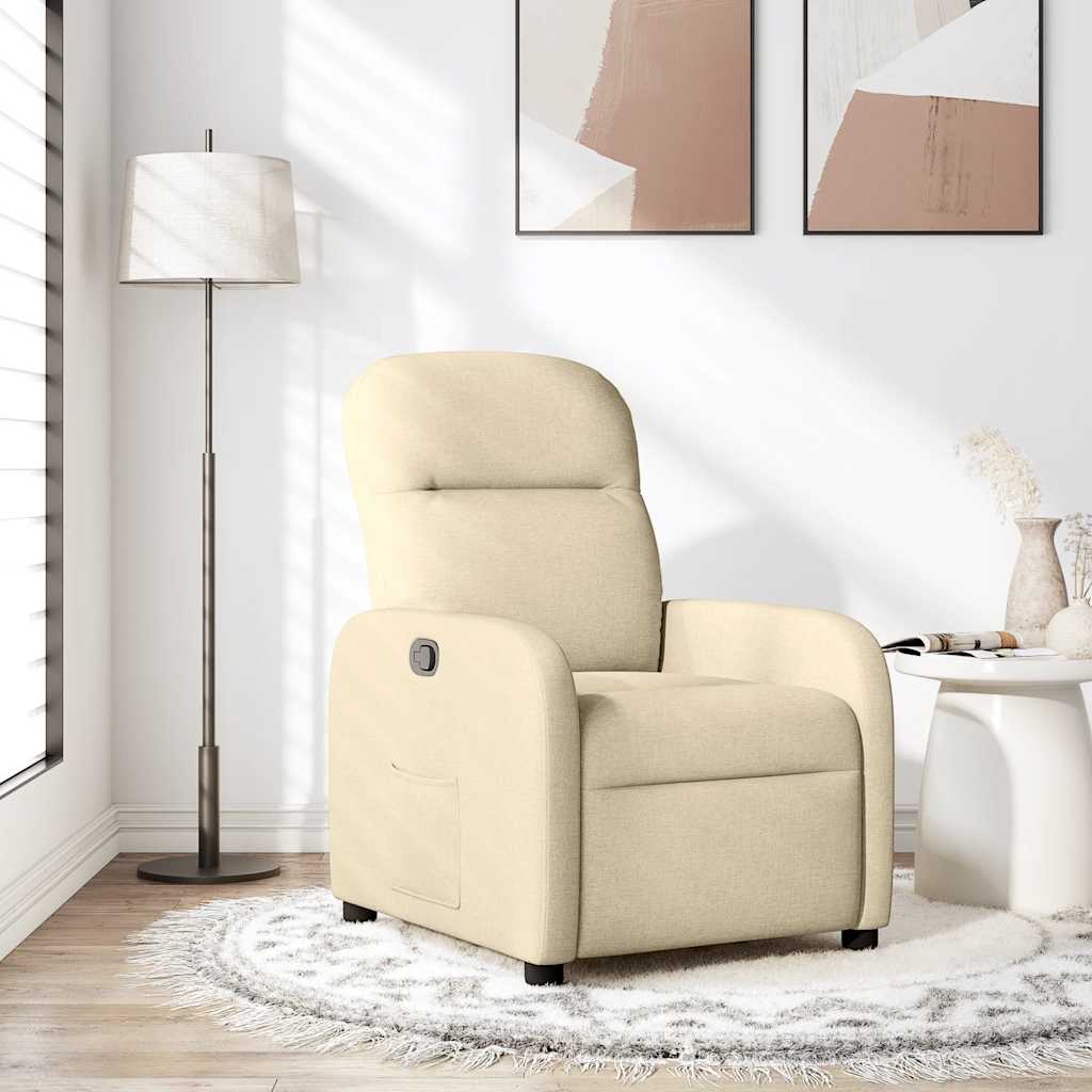 Fauteuil inclinable Crème Tissu - Xios Store SNC