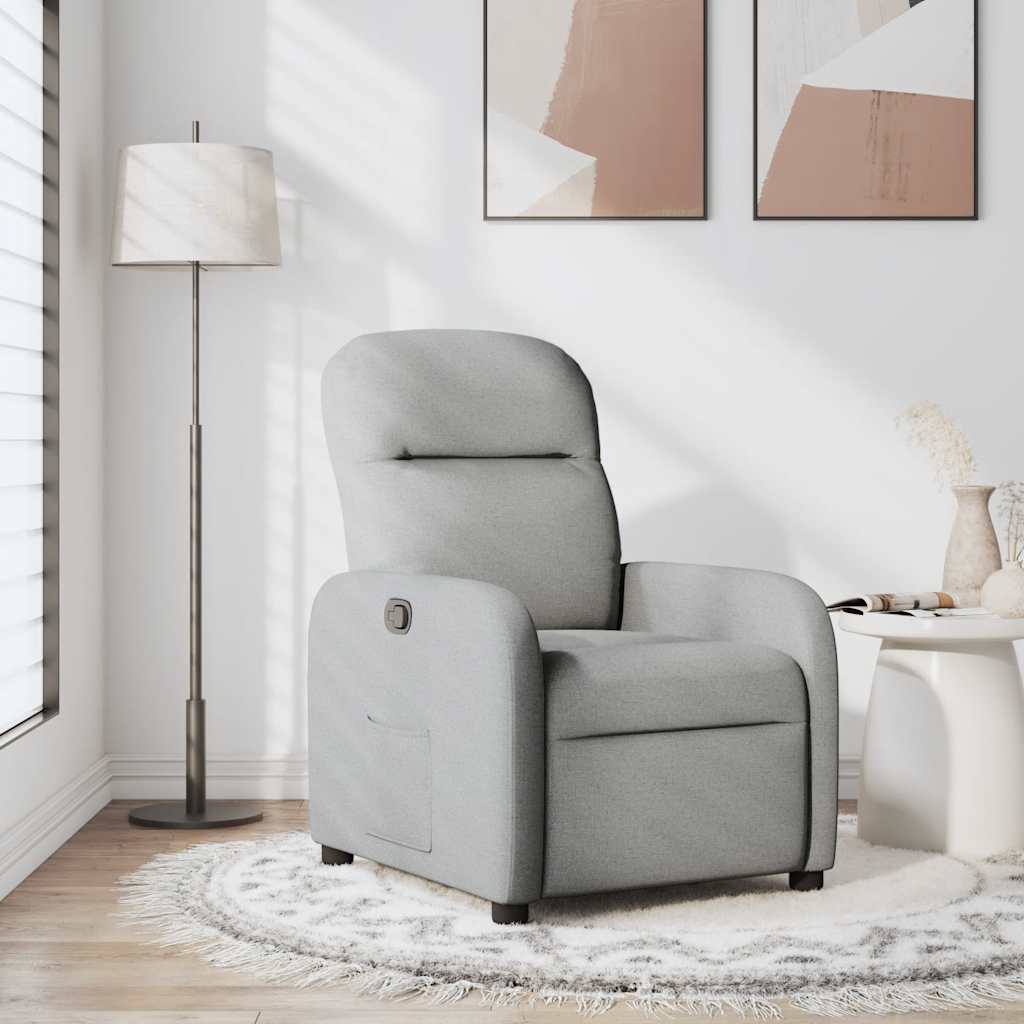 Fauteuil inclinable gris nuage tissu - Xios Store SNC