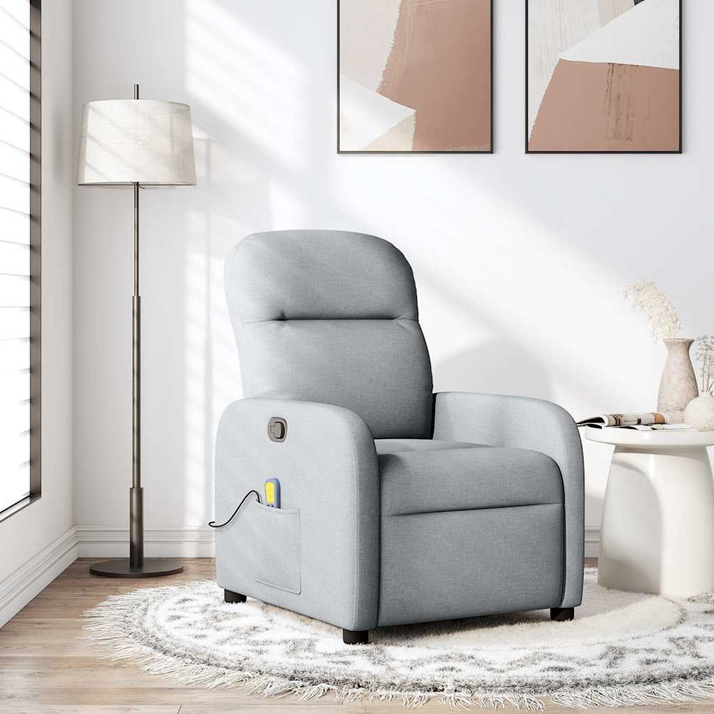 Fauteuil de massage inclinable Gris clair Tissu - Xios Store SNC