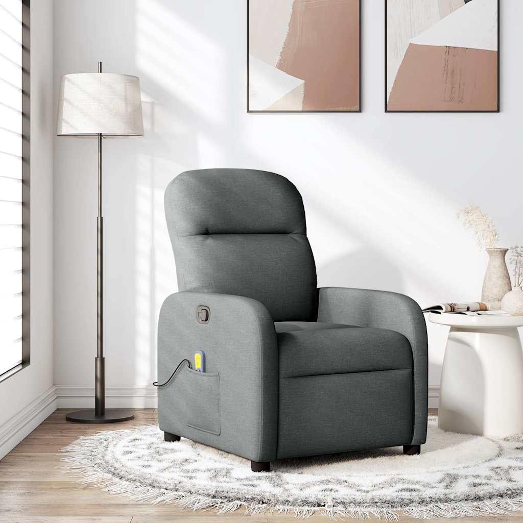 Fauteuil de massage inclinable Gris foncé Tissu - Xios Store SNC