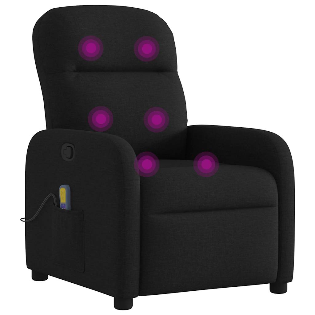 Fauteuil de massage inclinable Noir Tissu - Xios Store SNC