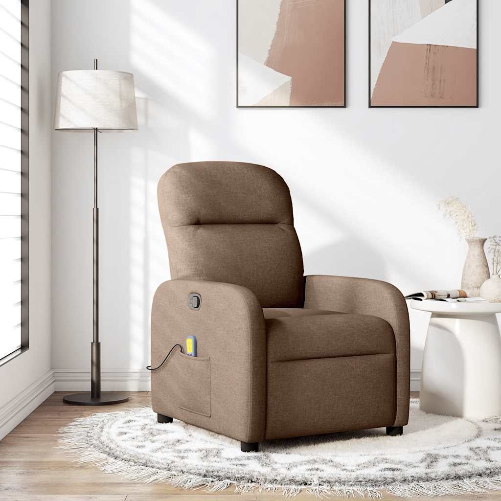 Fauteuil de massage inclinable Marron Tissu - Xios Store SNC