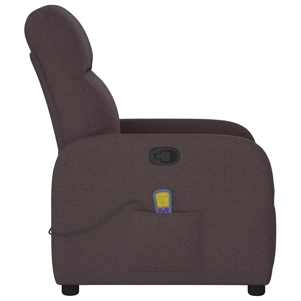 Fauteuil de massage inclinable Marron foncé Tissu - Xios Store SNC