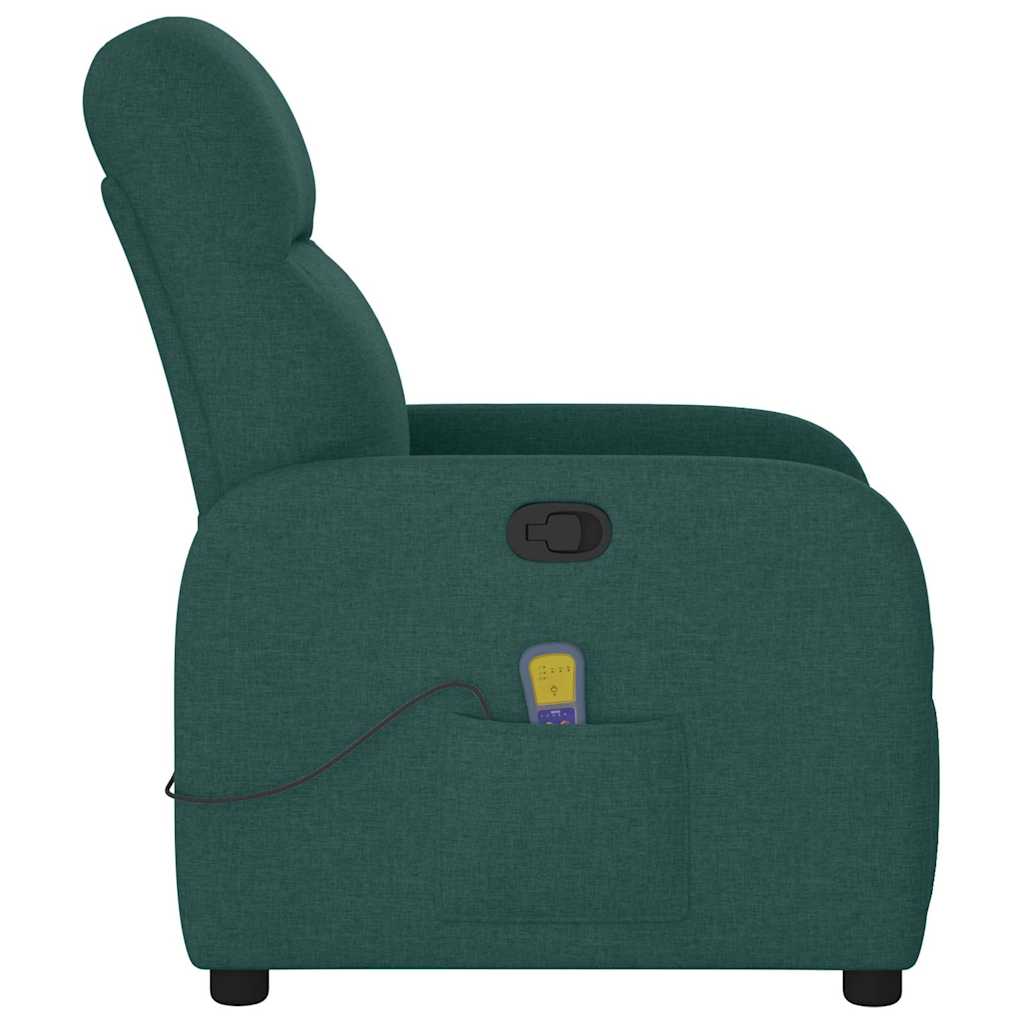 Fauteuil de massage inclinable Vert foncé Tissu - Xios Store SNC