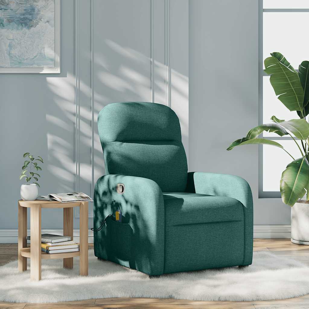 Fauteuil de massage inclinable Vert foncé Tissu - Xios Store SNC