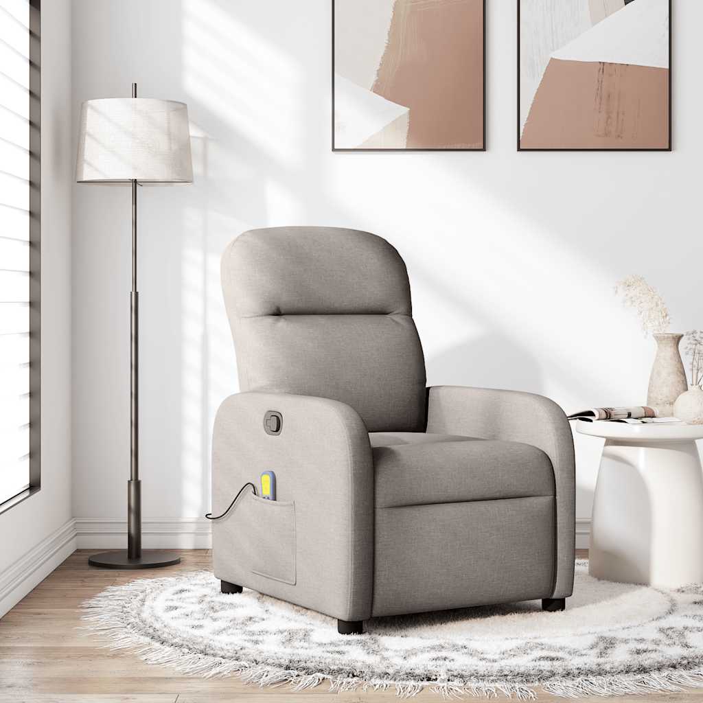 Fauteuil de massage inclinable Taupe Tissu - Xios Store SNC