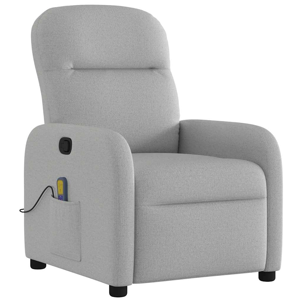 Fauteuil de massage inclinable gris nuage tissu - Xios Store SNC