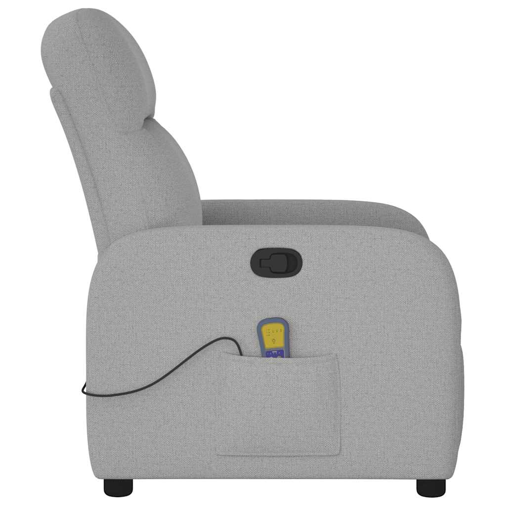 Fauteuil de massage inclinable gris nuage tissu - Xios Store SNC