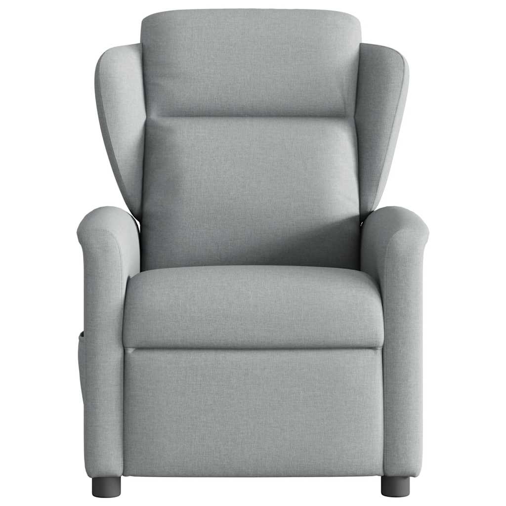 Fauteuil de massage inclinable Gris clair Tissu Fauteuils vidaXL