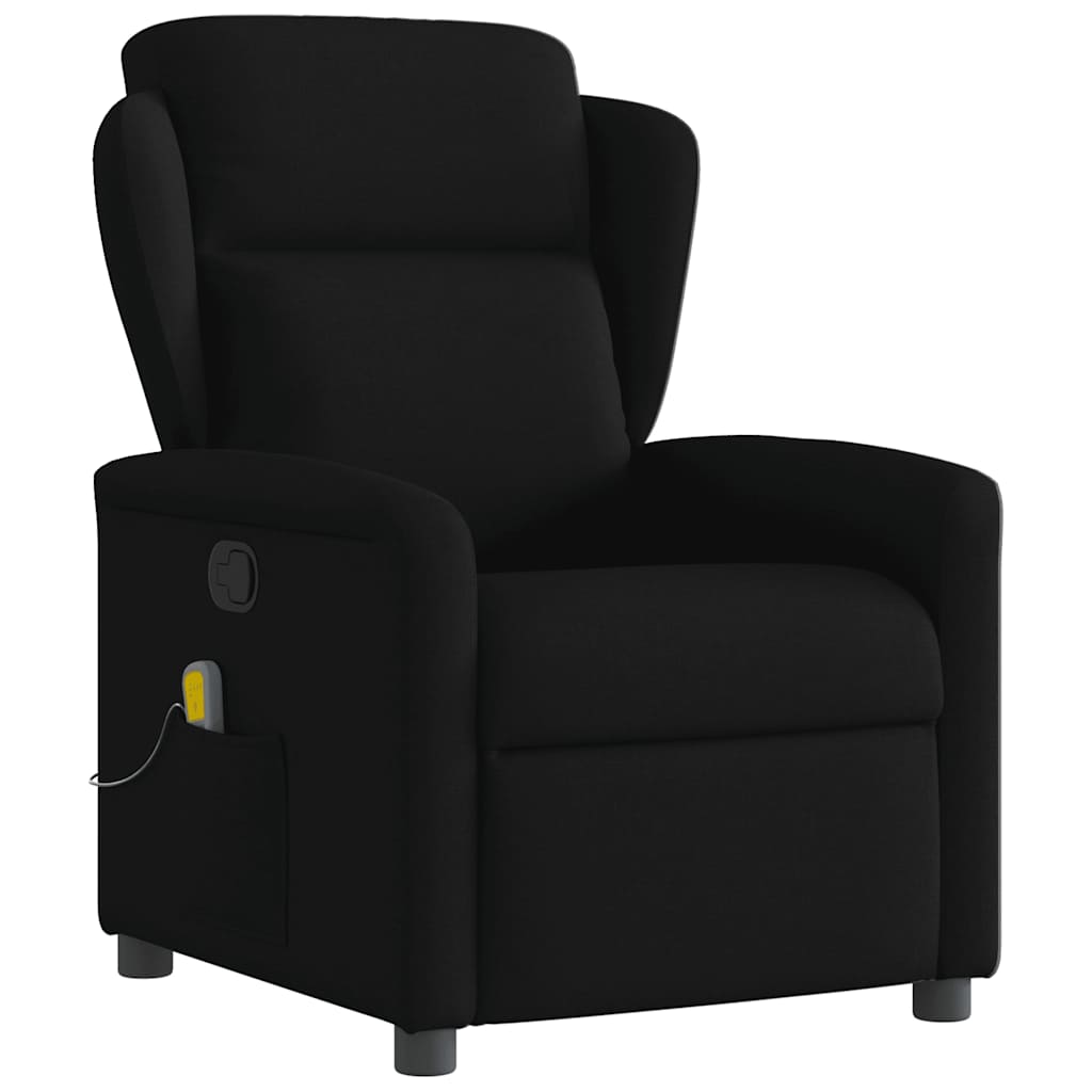 Fauteuil de massage inclinable Noir Tissu Fauteuils vidaXL