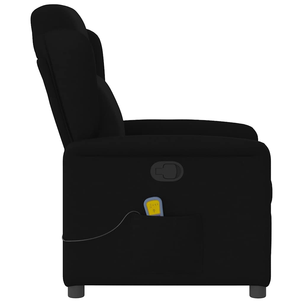 Fauteuil de massage inclinable Noir Tissu Fauteuils vidaXL