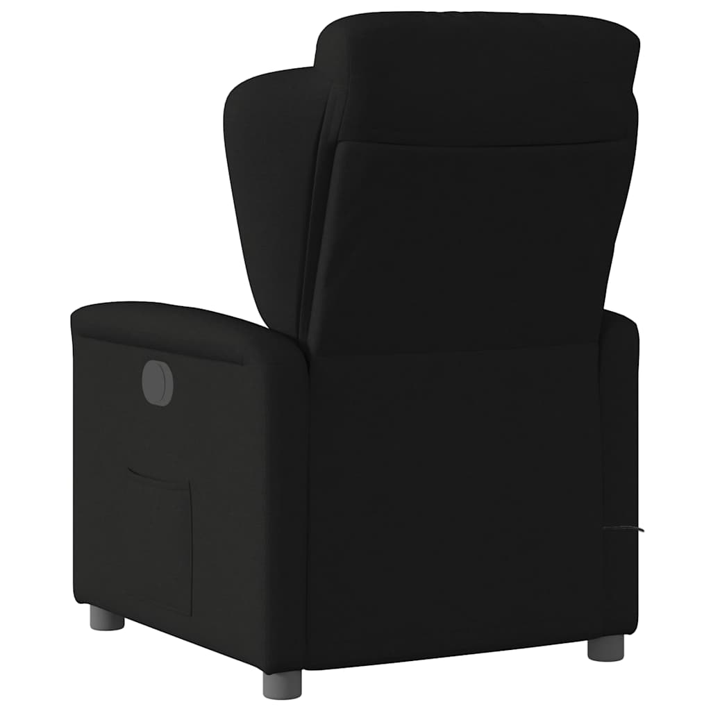 Fauteuil de massage inclinable Noir Tissu Fauteuils vidaXL