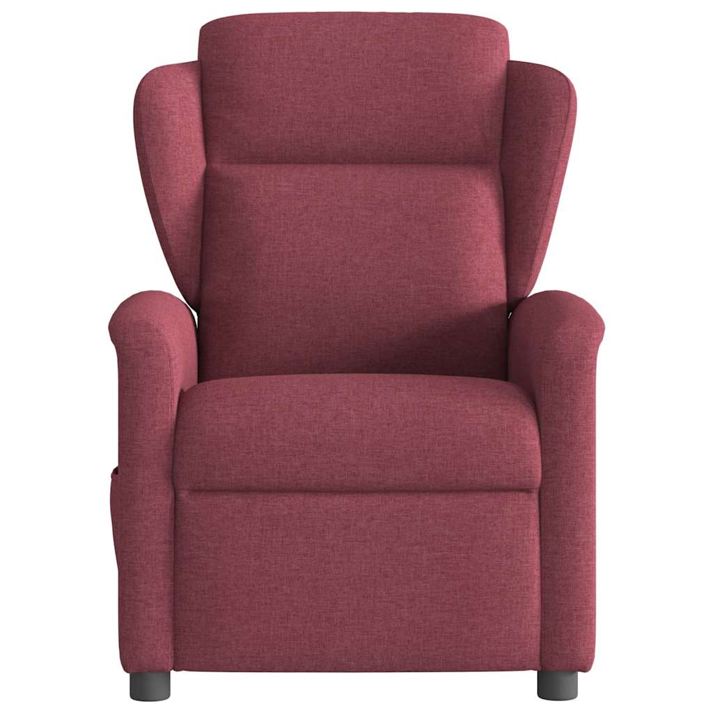 Fauteuil de massage inclinable Rouge bordeaux Tissu Fauteuils vidaXL