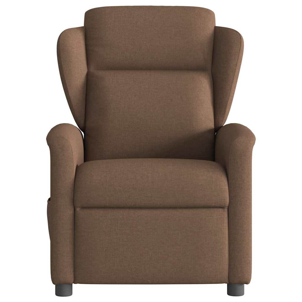 Fauteuil de massage inclinable Marron Tissu Fauteuils vidaXL