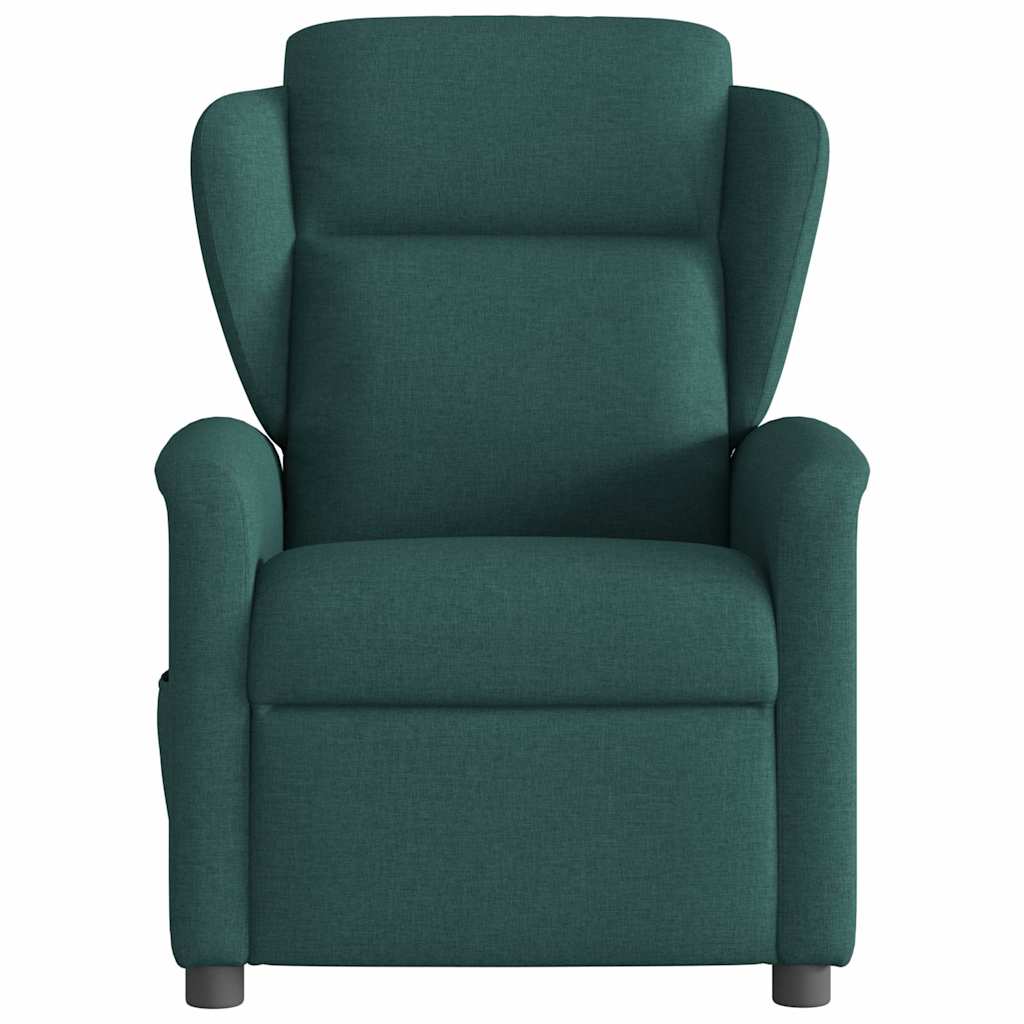 Fauteuil de massage inclinable Vert foncé Tissu Fauteuils vidaXL