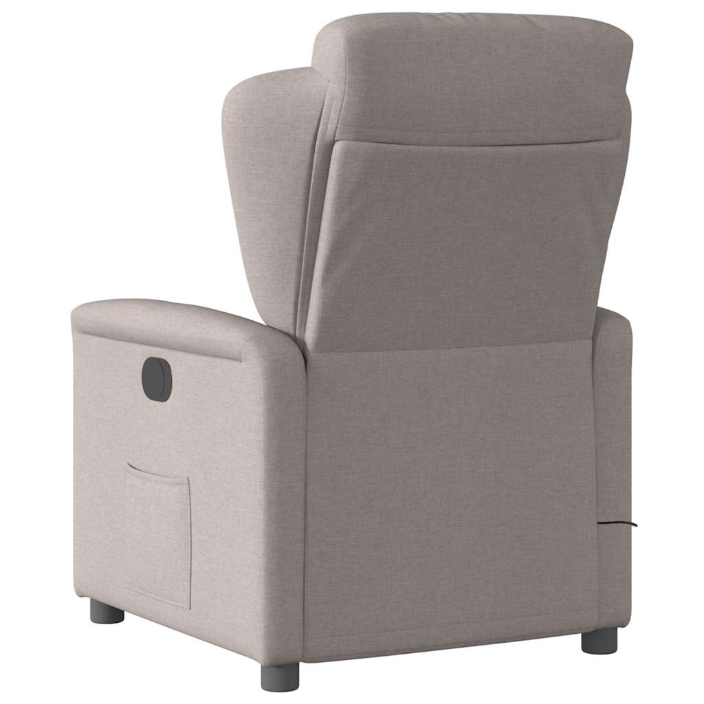 Fauteuil de massage inclinable Taupe Tissu Fauteuils vidaXL