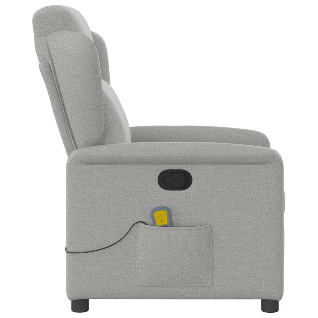 Fauteuil de massage inclinable gris nuage tissu Fauteuils vidaXL