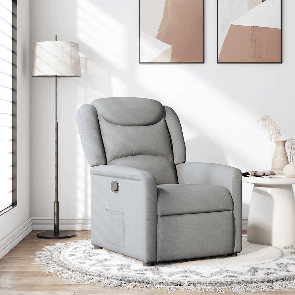 Fauteuil inclinable Gris clair Tissu