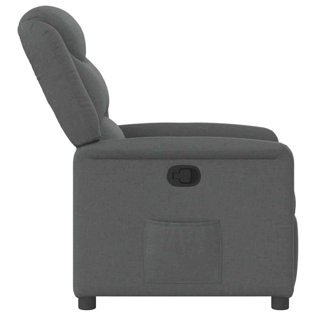 Fauteuil inclinable Gris foncé Tissu