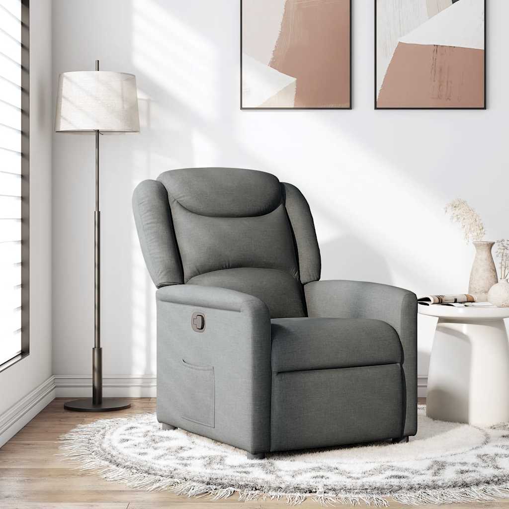 Fauteuil inclinable Gris foncé Tissu