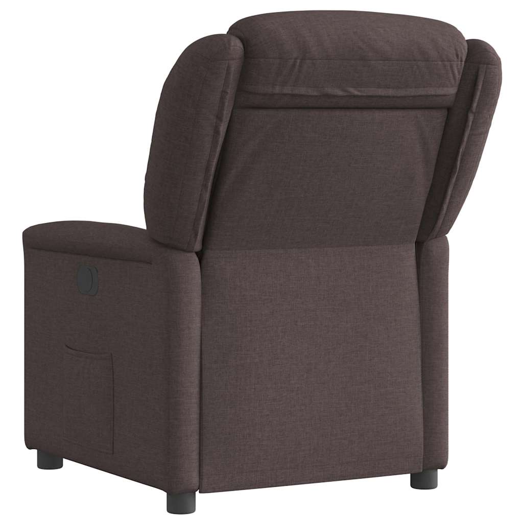 Fauteuil inclinable Marron foncé Tissu