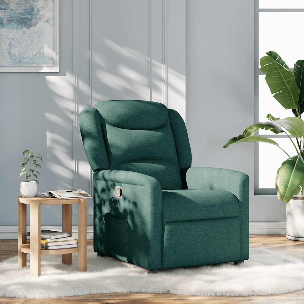 Fauteuil inclinable Vert foncé Tissu