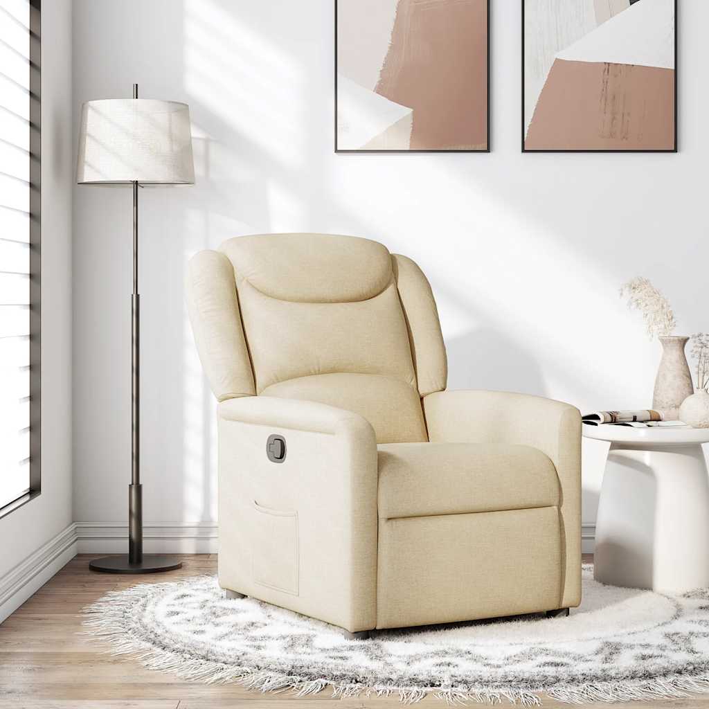 Fauteuil inclinable Crème Tissu