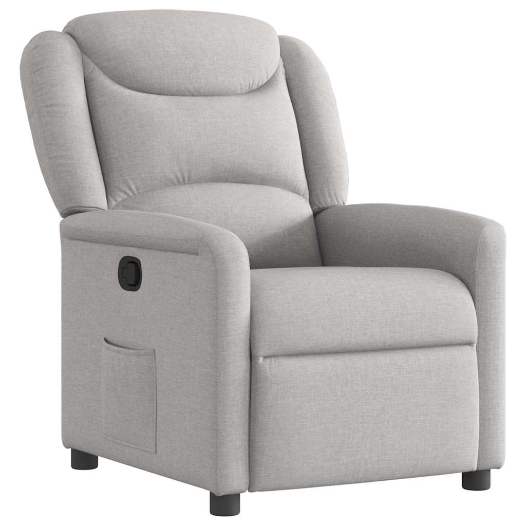 Fauteuil inclinable gris nuage tissu