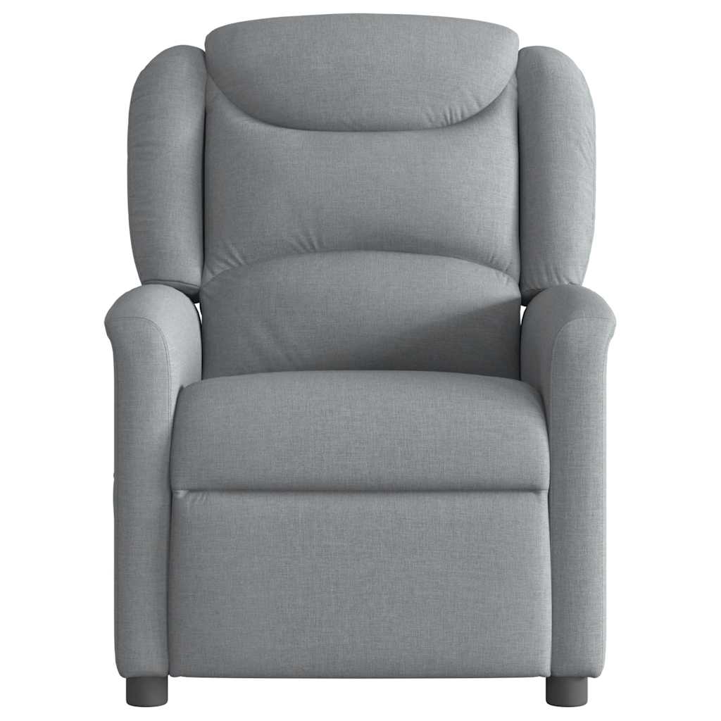 Fauteuil de massage inclinable Gris clair Tissu