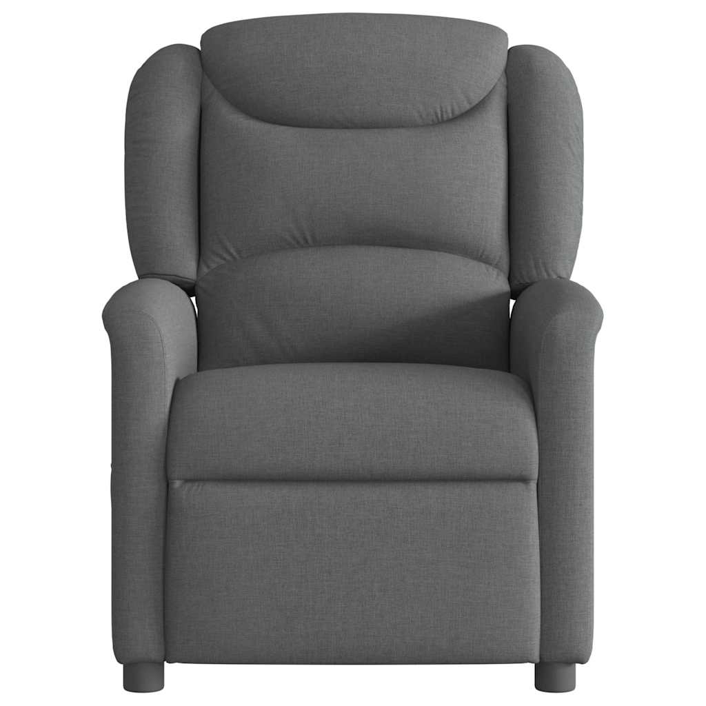 Fauteuil de massage inclinable Gris foncé Tissu