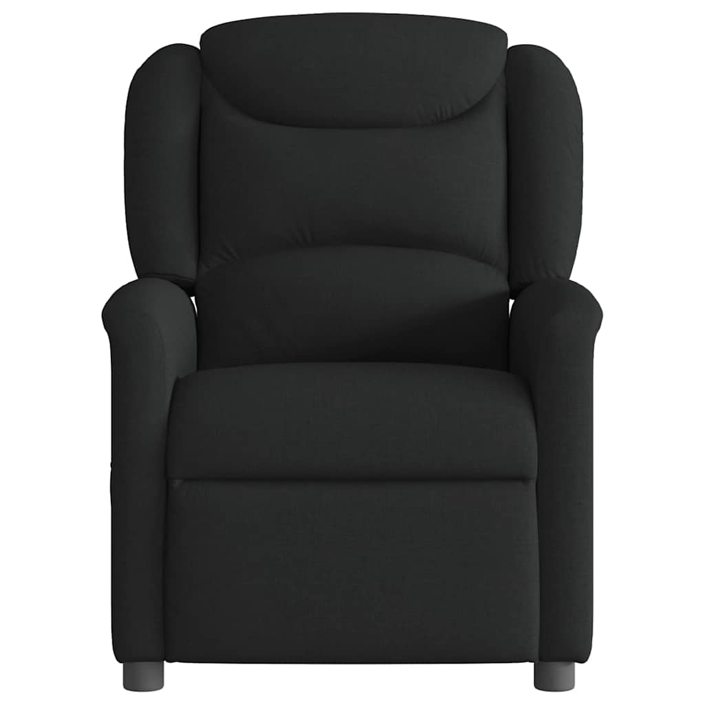 Fauteuil de massage inclinable Noir Tissu