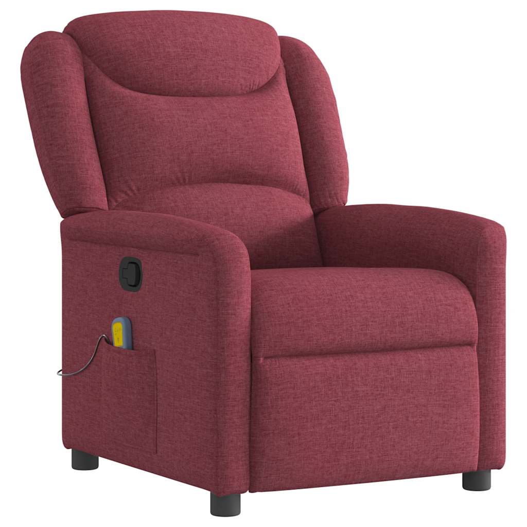 Fauteuil de massage inclinable Rouge bordeaux Tissu