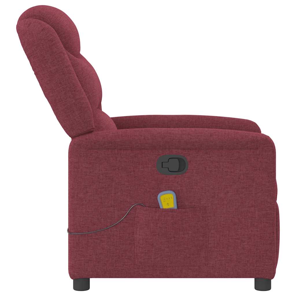 Fauteuil de massage inclinable Rouge bordeaux Tissu