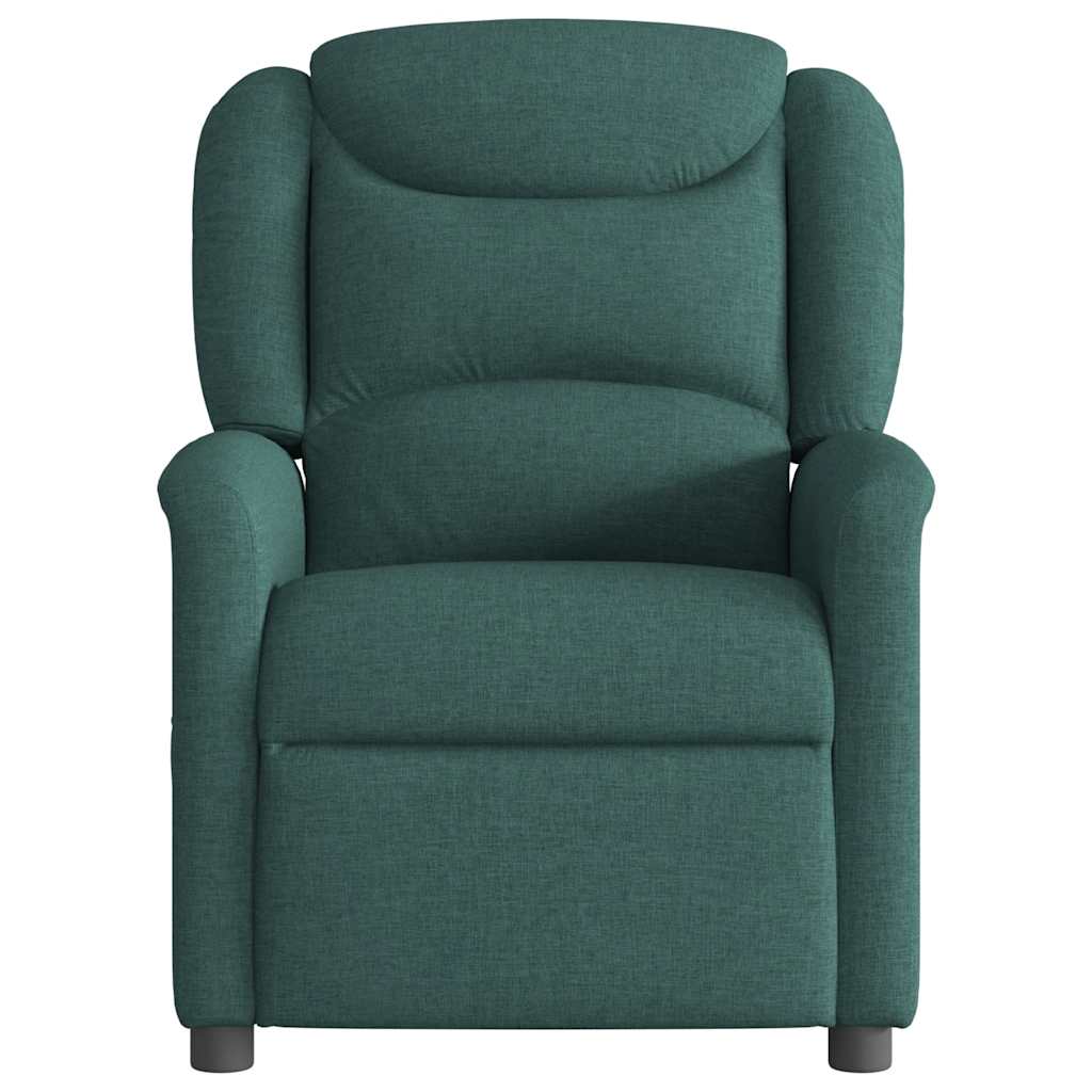 Fauteuil de massage inclinable Vert foncé Tissu